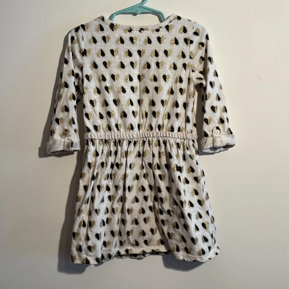 Cat & Jack, black and gold sparkle heart dress size 4T
